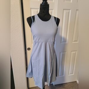 2 piece active dress with built-in bra and matching shorts with pocket